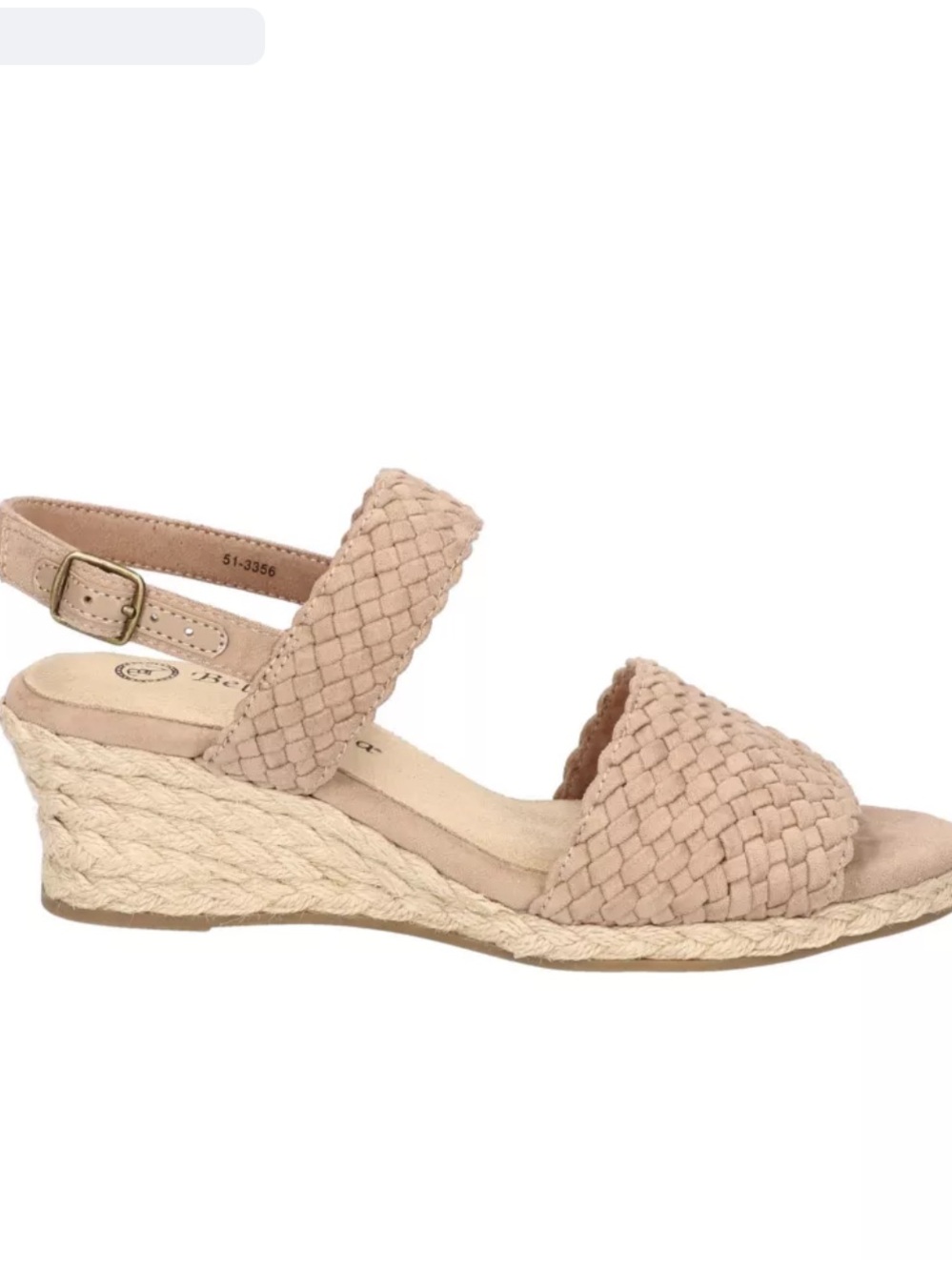 Bella Vita The Mariel Tan Braided wedge Sandals with Ankle Strap Sz 8 1/2 New